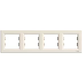   Schneider Electric Asfora - EPH5800423 - Cadru cvadruplu, orizontal, bej