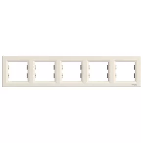   Schneider Electric Asfora - EPH5800523 - Ramă cu cinci locuri, orizontală, bej