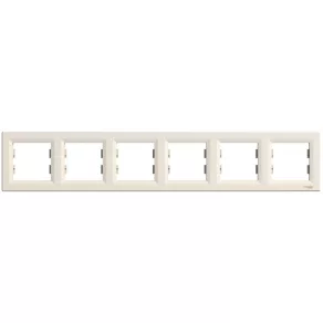   Schneider Electric Asfora - EPH5800623 - Ramă cu șase locuri, orizontală, bej
