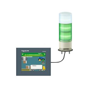   Schneider Electric Harmony XVGU - XVGU3SWV - Coloană luminoasă completă Ø60, 3 module, culoare configurabilă, alarmă sonoră, USB 5 VCC
