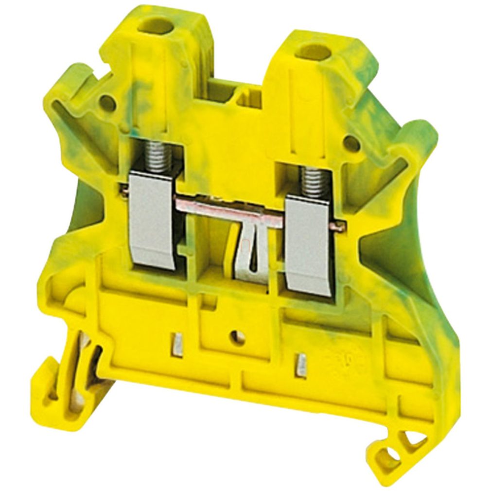 NSYTRV22PE Clemă de împământare cu un singur nivel, cu șurub, conexiune 1x1, 5,2 mm, 2,5 mm2, verde-galben Schneider
