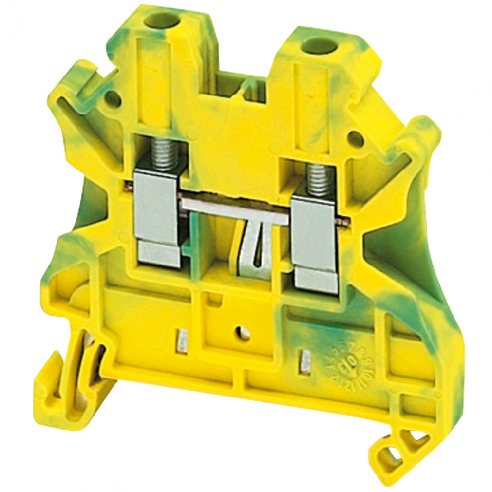 Schneider clemă de împământare cu un singur nivel, cu șurub, conexiune 1x1, 6,2 mm, 4 mm2, verde-galben (NSYTRV42PE)