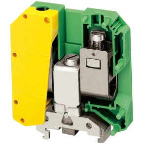   Blocuri terminale Schneider Electric Linergy TR - NSYTRV502PE - Terminal de împământare cu un singur nivel, cu șurub, conexiune 1x1, 20 mm, 50 mm2, 150 A - verde - galben