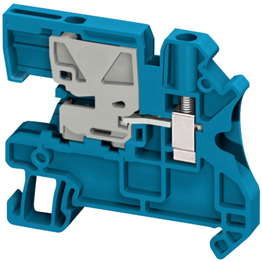 Schneider clemă de împărțire cu un singur nivel, cu șurub, 1x1, conexiune 6,2 mm, 4 mm2, 32 A, albastră NSYTRV42NE