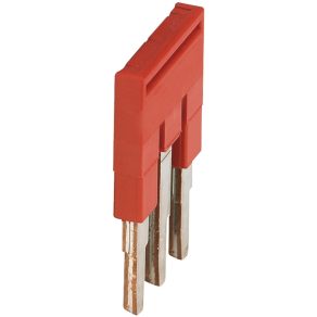   Blocuri terminale Schneider Electric Linergy TR - NSYTRAL23 - Jumper plug-in cu 3 pini de 2,5 mm² pentru bloc terminal, roșu