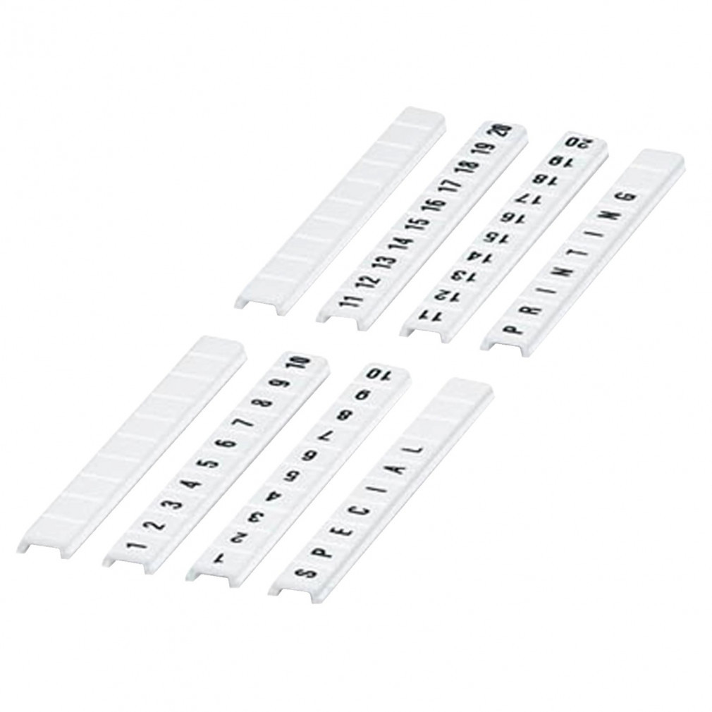 Bandă de marcare Schneider, detașabilă, 10 caractere (1-10), lățime 5 mm, albă NSYTRABF510
