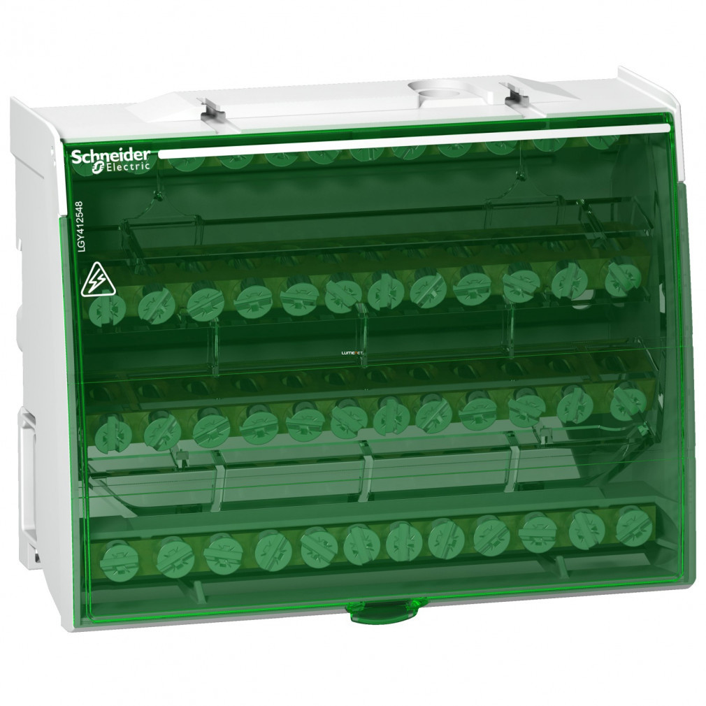 Bloc distribuitor cu cleme cu șurub Schneider Linergy, 125 A, 4P, 48 orificii (LGY412548)
