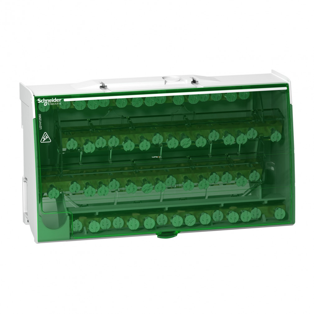 Bloc distribuitor cu cleme cu șurub Schneider Linergy, 125 A, 4P, 60 orificii (LGY412560)