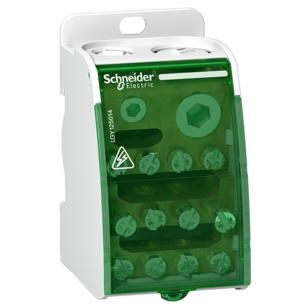 Bloc distribuitor cu cleme cu șurub Schneider Linergy, 250 A, 1P, 14 orificii (LGY125014)