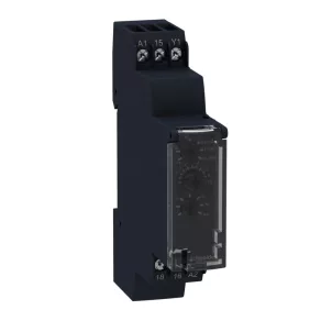   Relé temporizatoare Schneider Electric Harmony - RE17RMMU - releu temporizator multifuncțional, 10 funcții, 1 contact de comutare, 8 A, 24 Vcc, 24 - 240 Vca
