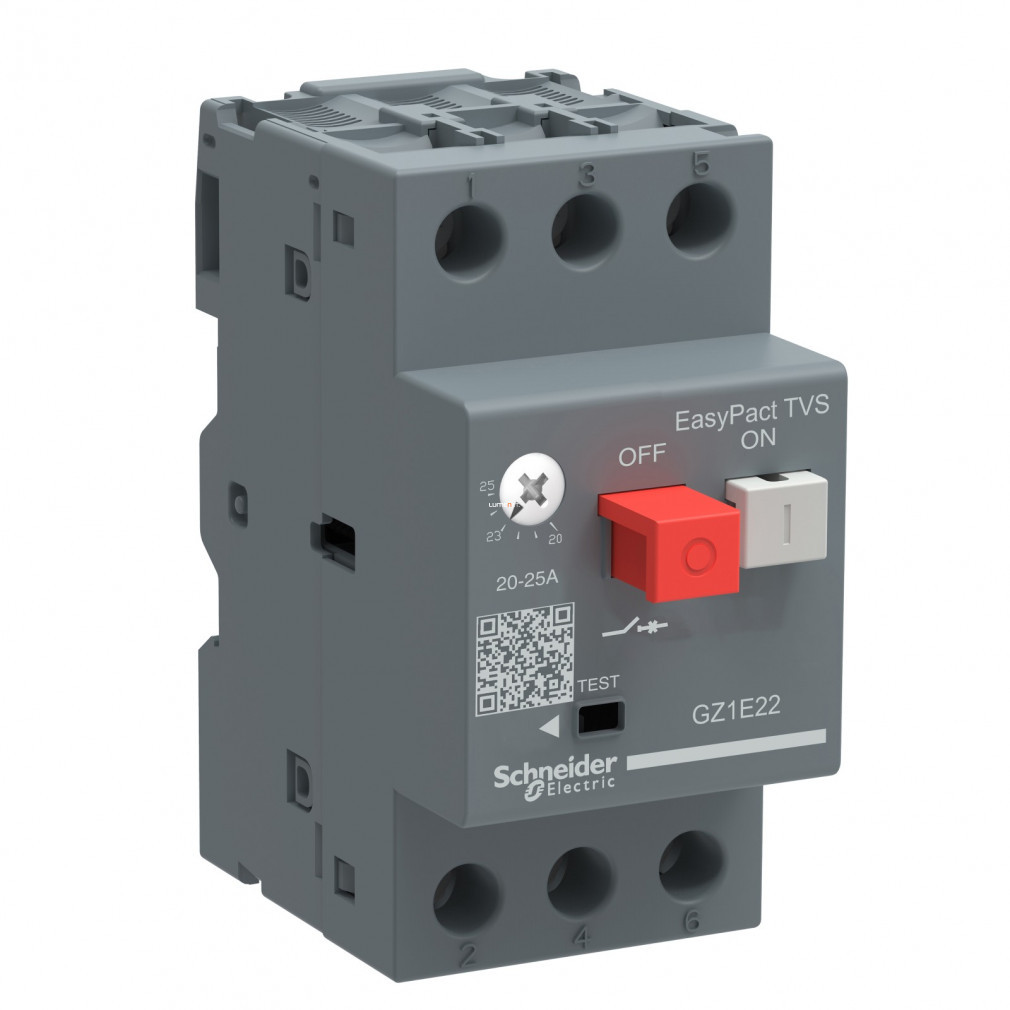 Schneider întrerupător de protecție motor 17-23A, cu buton, conexiune cu șurub Easy TVS (GZ1E21)