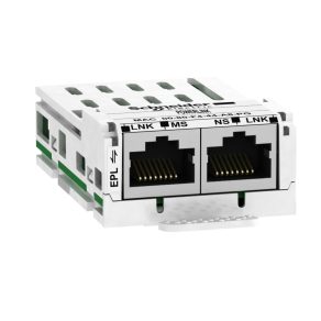   Schneider Electric Altivar 32 - VW3A3619 - accesoriu convertor de frecvență, modul de comunicație, Ethernet POWERLINK, 2xRJ45, pentru acționări ATV320 - 340 - 600 - 900