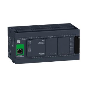   Schneider Electric Modicon M241 - TM241CE40T - PLC de control al mașinii, 40 I/O, ieșire tranzistor (sursă), RS232/RS485, RS485, Ethernet Modbus TCP/IP, 24 VCC