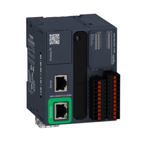   Schneider Electric Modicon M221 - TM221ME16RG - PLC pentru controlul mașinilor, 16 I/O, ieșire releu, RS232/RS485, Ethernet Modbus TCP/IP, 24 VCC, format carte, cu arc