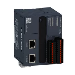   Schneider Electric Modicon M221 - TM221M16TG - PLC pentru controlul mașinilor, 16 intrări/ieșiri, ieșire cu tranzistor (sursă), RS232/RS485, RS485, 24 VCC, format carte, cu arc