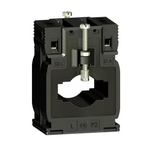   Schneider Electric Transformator de curent TI - METSECT5MB025 - transformator de curent 250/5 A, rezistent la condiții climatice, pentru cablu (Ø26) sau bară colectoare (12x50 și 15x32) (MB)