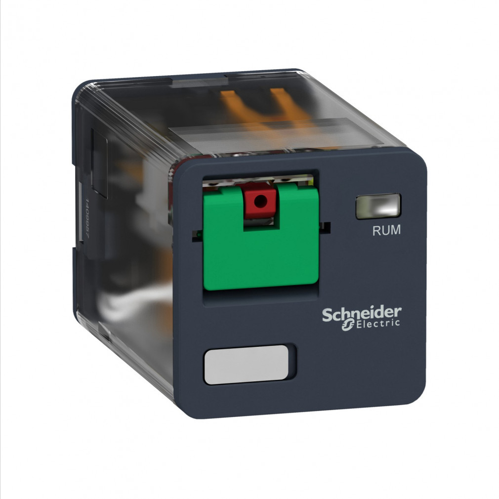 Relee universal Schneider, cilindric, 3CO, 10A, 230VAC, buton de test RUMC31P7