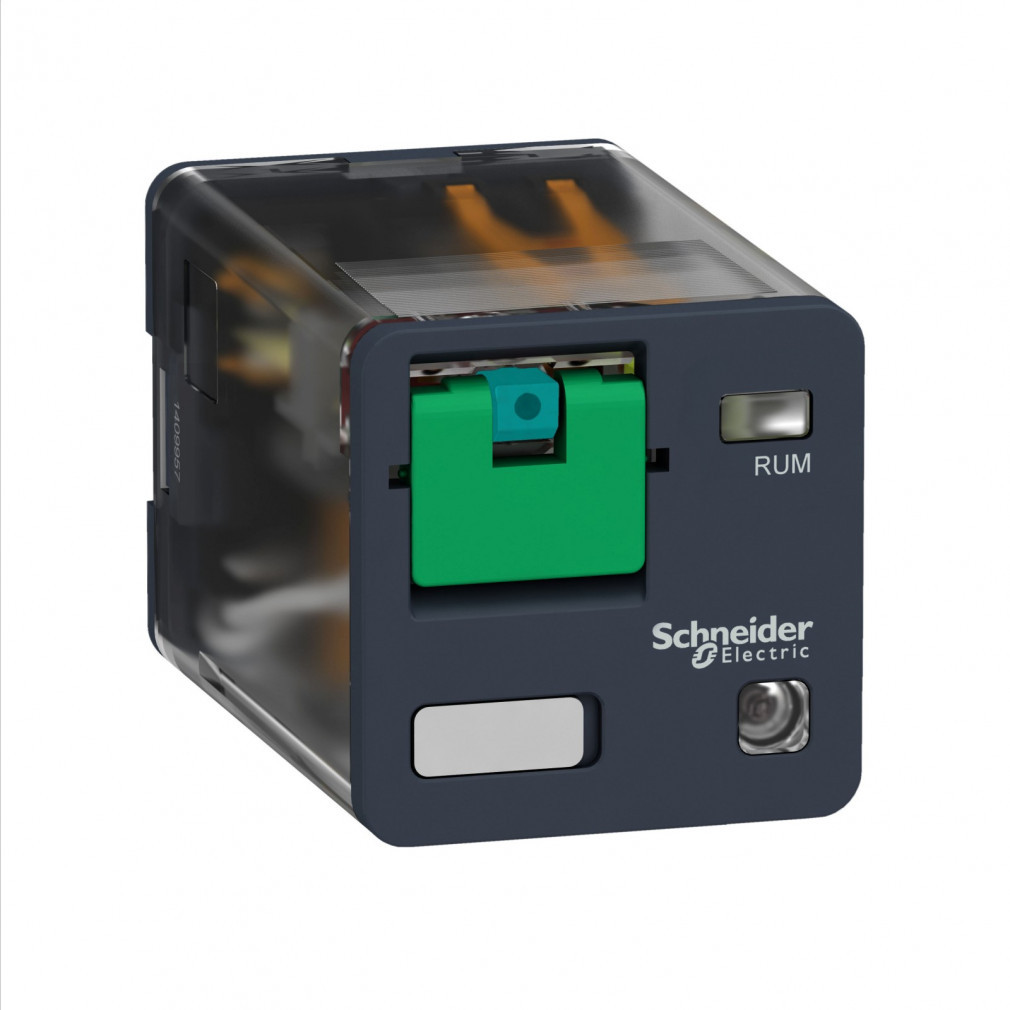 Relee universal Schneider, faston, LED, 2 C/O 10A 24VDC RUMF22BD