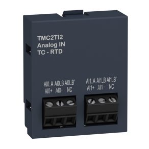   Schneider Electric Modicon M221 - TMC2TI2 - Placă de semnal TMC, 2 intrări de temperatură, 14 biți, Pt100, Pt1000, Ni100, Ni1000, termocuplu: J-K-R-S-B-T-N-E-C