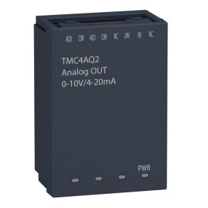   Schneider Electric Modicon M241 - TMC4AQ2 - Placă de semnal TMC, 2 ieșiri analogice (0-10 V / 0-20 mA / 4-20 mA), 12 biți, pentru PLC