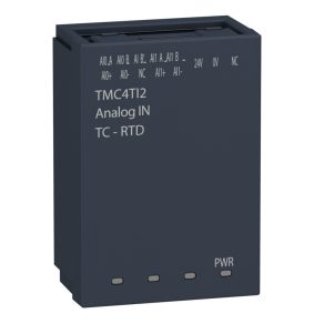   Schneider Electric Modicon M241 - TMC4TI2 - Placă de semnal TMC, 2 intrări de temperatură, 14 biți, Pt100, Pt1000, Ni100, Ni1000, termocuplu: J-K-R-S-B-T-N-E-C, PLC