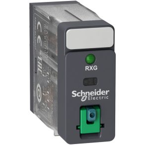   Relee electromecanice Schneider Electric Harmony - RXG22BD - Releu de interfață RXG, 2CO, 5A, 24VDC, buton de testare, LED