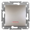 Schneider Electric Asfora - EPH1600169 - Buton cu un singur pol, indicator luminos, conexiune cu arc, bronz