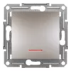 Schneider Electric Asfora - EPH1600169 - Comutator unipolar cu buton, cu indicator luminos, cu arc, din bronz
