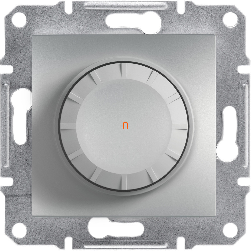 Ambalaj deschis Schneider Electric Asfora dimmer cu capac încastrat, aluminiu (20-315W)