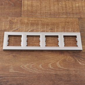   Schneider Electric Asfora - EPH5800461 - Cadru cvadruplu, orizontal, aluminiu