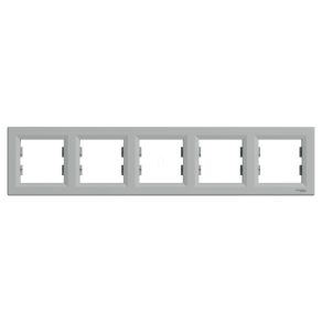   Schneider Electric Asfora - EPH5800561 - Cadru cu cinci locuri, orizontal, din aluminiu