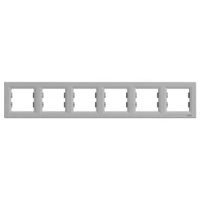   Schneider Electric Asfora - EPH5800661 - Cadru cu șase locuri, orizontal, din aluminiu