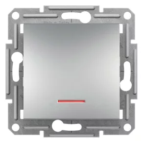   Schneider Electric Asfora - EPH1600161 - Buton unipolar cu lumină de semnalizare, cu arc, din aluminiu