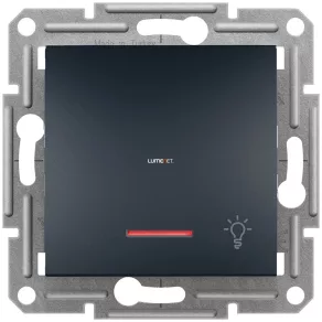   Schneider Asfora Buton cu un singur pol, indicator luminos, semnal luminos, conexiune cu arc, antracit EPH1800171 – În limita stocului disponibil!!!