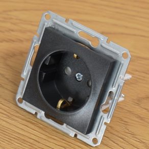   Schneider Electric Asfora - EPH2900171 - Priză 2P+F, cu șurub, antracit