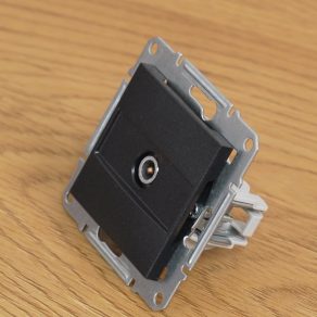   Priză TV Schneider Asfora, capac de închidere, 1 dB, antracit, EPH3200171, în ambalaj deschis