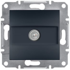   Priză Schneider Electric Asfora pentru televizor, montată încastrat, cu capac, 8 dB, antracit