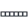 Schneider Electric Asfora - EPH5800671 - Cadru cu șase prize, orizontal, antracit