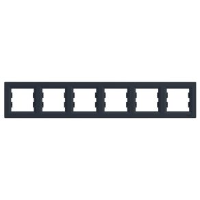   Schneider Electric Asfora - EPH5800671 - Cadru cu șase prize, orizontal, antracit