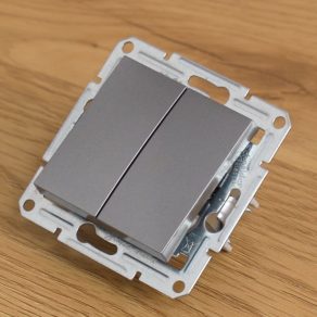   Schneider Electric Asfora - EPH0300162 - Întrerupător pentru candelabru, conexiune cu arc, oțel (105)