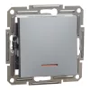 Schneider Electric Asfora - EPH1400162 - Întrerupător unipolar, cu indicator luminos, cu acționare prin arc, din oțel