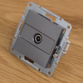   Schneider Electric Asfora - EPH3200162 - Priză TV, capac de închidere, 1 dB, oțel