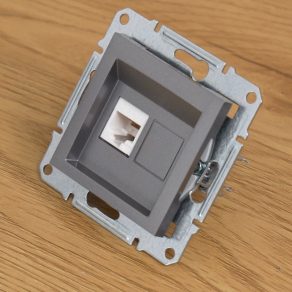   Schneider Electric Asfora - EPH4300162 - 1xRJ45 Cat5e UTP priză, oțel