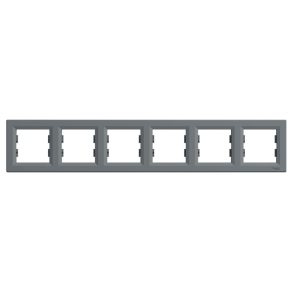   Schneider Electric Asfora - EPH5800662 - Cadru cu șase prize, orizontal, din oțel