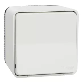   Schneider Electric Mureva Styl - MUR39021 - întrerupător pentru exterior, set complet (106), alb polar