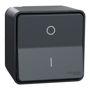   Schneider Electric Mureva Styl - MUR35033 - Întrerupător bipolar, 16 AX, complet (102), gri antracit