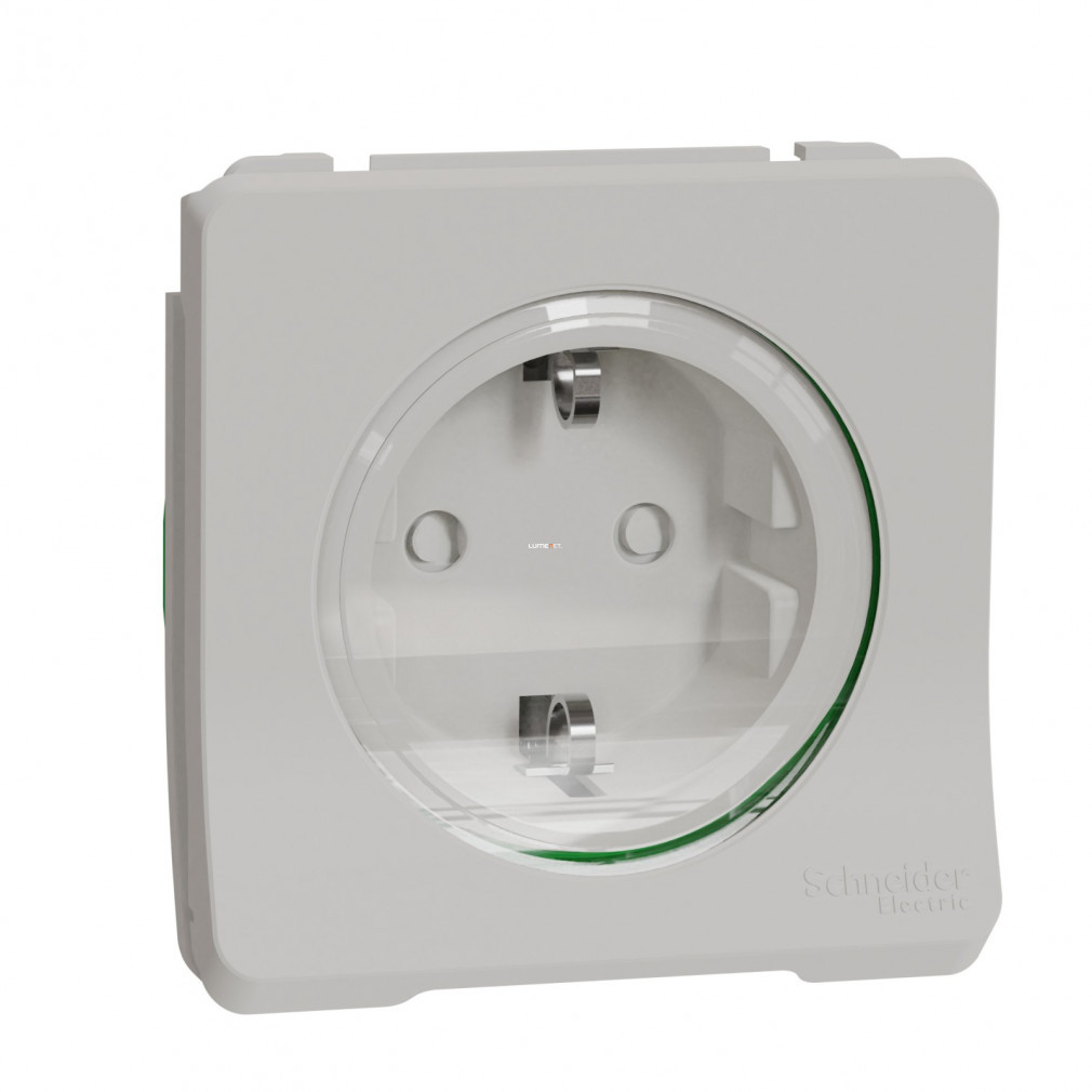 Schneider Mureva Styl 2P+F priză, (GYV) siguranță, cu capac, cu arc, alb polar MUR39134