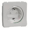 Schneider Electric Mureva Styl - MUR39135 - Priză cu 2 poli și fază, cu obturator de siguranță, cu capac rabatabil, cu fixare prin șuruburi, alb polar