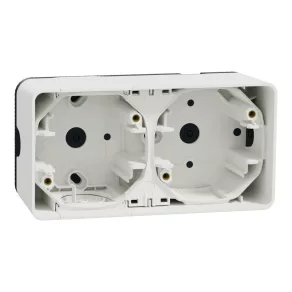   Schneider Electric Mureva Styl - MUR39914 - Cutie de derivare dublă, orizontală, alb polar