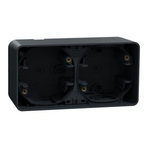   Schneider Electric Mureva Styl - MUR37914 - Cutie dublă încastrată, orizontală, gri antracit